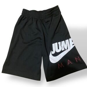 NIKE JORDAN Jumpman Athletic Shorts Black/White Youth Size 8-10 yrs New